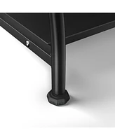 Skonyon 27.5 Inch Laptop Table Computer Desk for Small Spaces with Pull-out Keyboard Tray