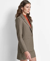 Dkny Petite Notched-Collar One-Button Blazer