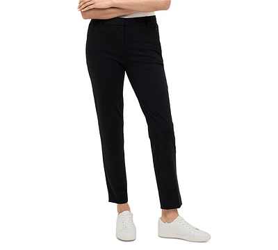 Kenneth Cole Women's Fly-Front Side-Panel Slim Ankle Pants