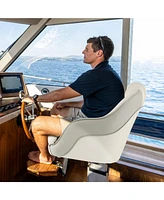Vebreda Captain Bucket Seat with Waterproof Pvc Leather for Boat Sightseeing-White