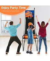 Vebreda Foldable Single Shot Basketball Arcade Game with Electronic Scorer and Basketballs