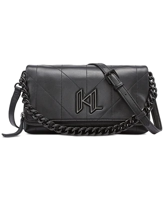 Karl Lagerfeld Paris Lavande Leather Crossbody