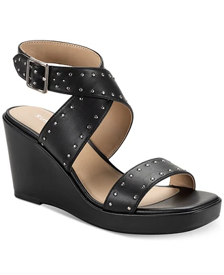 Sun + Stone Women's Emiee Studded Strappy Wedge Sandals, Created for Macy's