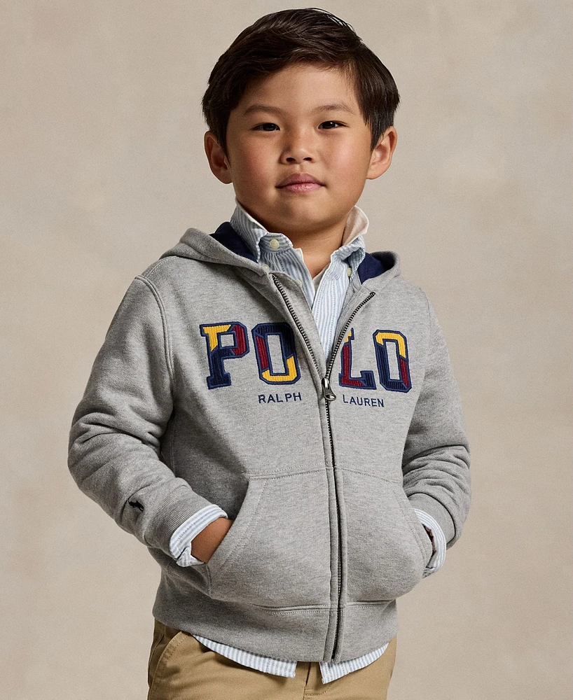 Polo Ralph Lauren Toddler and Little Boys Corduroy-Logo Fleece Full-Zip Hoodie