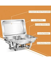 Givimo 2 Packs Stainless Steel Full-Size Chafing Dish