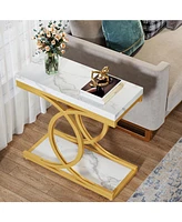 Tribesigns Modern Side Table, Rectangle End Table Narrow Sofa End Table for Living Room