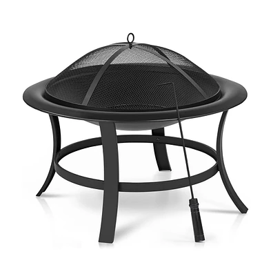 Yaheetech Outdoor Iron Fire Pit for Outside Backyard Patio Camping