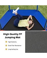 Costway 7FT Kids Trampoline W/Safety Enclosure Net Spring Pad