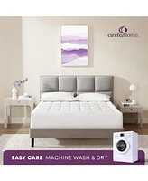 Circles Home Circleshome Ultra-Plush Down Alternative Cotton Top Mattress Pad White California King