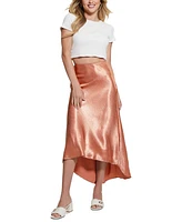 Guess Women's Lilya Satin High-Low Skirt