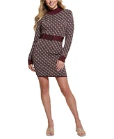 Guess Women's Lise Long-Sleeve Belted Sweater Dress