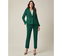 Kasper Women's Petite Notched Collar One-Button Blazer