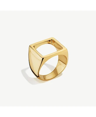 Soko Open Square Statement Ring