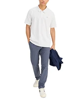 Dockers Men's Go Regular-Fit Stretch Textured Stripe Polo Shirt