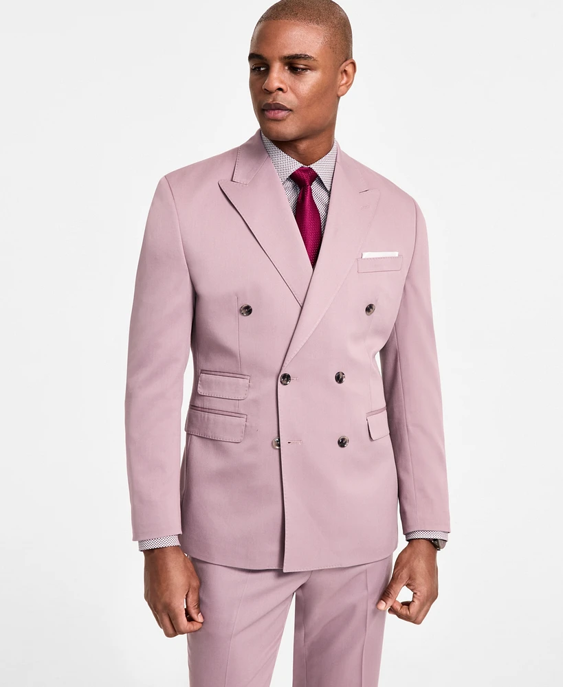 Tayion Collection Men's Classic Fit Double-Breasted Suit Jacket