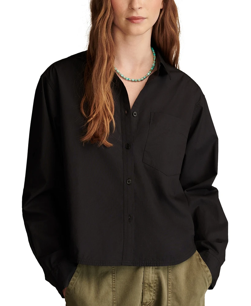 Lucky Brand Women's Cropped Shirt