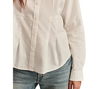 Lucky Brand Women's Cotton Peplum Shirt