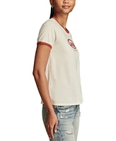 Lucky Brand Women's Y2K Logo Ringer T-Shirt