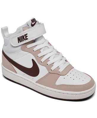 Nike Big Girls Court Borough Mid 2 Casual Sneakers from Finish Line