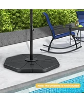 Skonyon 4-Piece Fillable Umbrella Base Stand for Garden Yard Poolside