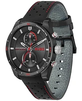 Hugo Boss Men's Fast Quartz Multifunction Leather Watch 44mm