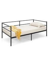 Gymax Twin Metal Daybed Frame Dual-use Platform Sofa Bed for Living Room Bedroom