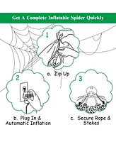 Skonyon 6 Feet Halloween Inflatable Blow-Up Spider