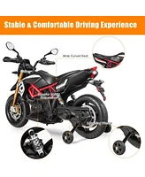 Vebreda 12V Kids Ride-On Motorcycle Aprilia Licensed with Sounds and Music-Red