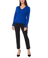 Sam & Jess Women's V-Neck Split-Cuff Long-Sleeve Sweater