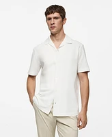 Mango Men's Short Sleeved Cotton Shirt