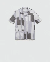 Mango Men's Flowy Printed Shirt