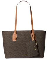 Michael Kors Charlie Logo Medium Tote With Small Zip Case, Created For Macy's