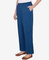 Alfred Dunner Petite Classic Full Elastic Short Mid Rise Pant