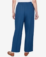 Alfred Dunner Petite Classic Full Elastic Short Mid Rise Pant