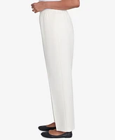 Alfred Dunner Petite Classic Full Elastic Medium Mid Rise Pant