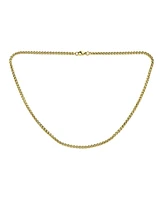 Bling Jewelry 5mm Wheat Foxtail Chain Necklace Men WomenYellow Gold Plated Stainless Steel 20 Inch - Sleek Strong