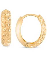 2-Pc. Set Textured Small Hoop Earrings in 14k Gold-Plated Sterling Silver