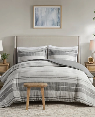 Madison Park Rhodes Stripe 3-Pc. Duvet Cover Set, King/California King