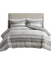 Madison Park Rhodes Stripe 3-Pc. Duvet Cover Set