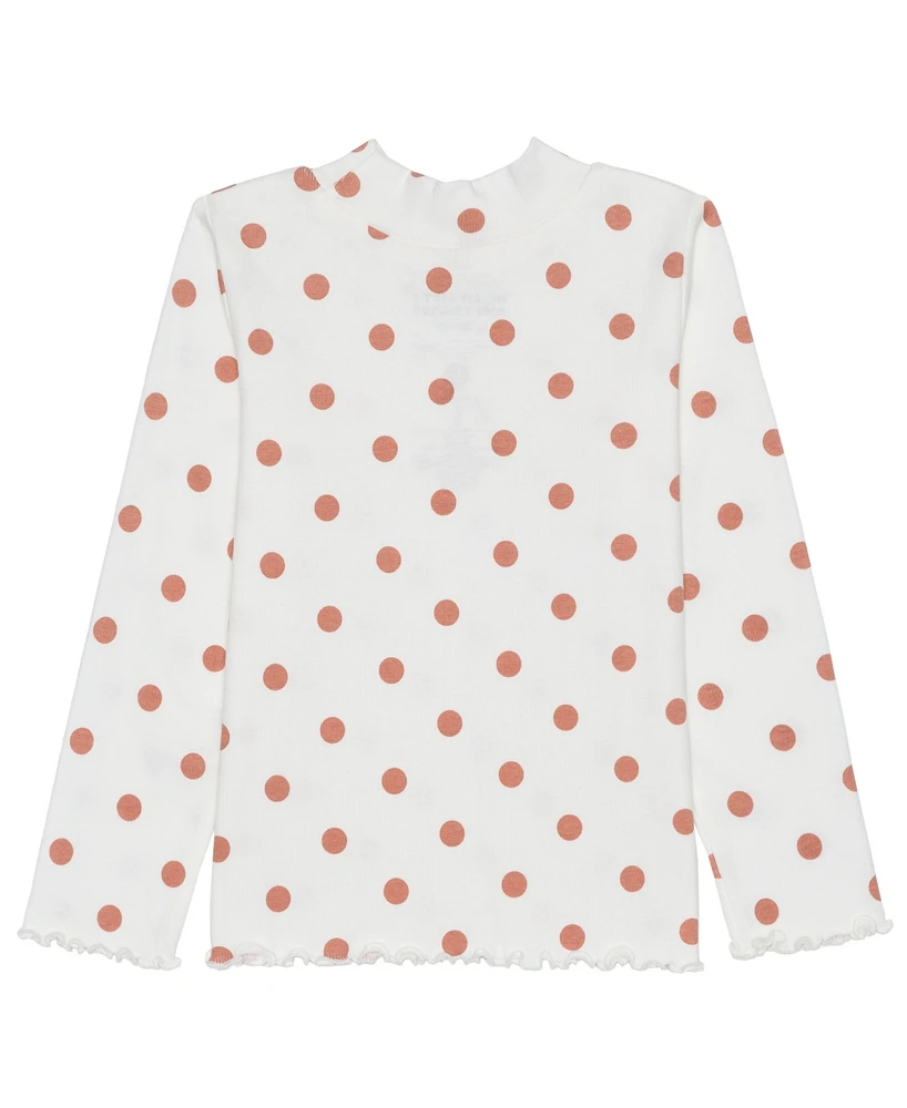 Hello Kitty Toddler and Little Girls Long Sleeve Top Skirtall Dress, 2-Piece Set