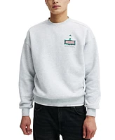 Cotton On Men's Box Fit Graphic Crew Sweater