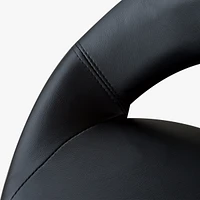 Crescent Salon Stool with Height Adjust, Breathable Back, Foam Seat, 5 Casters