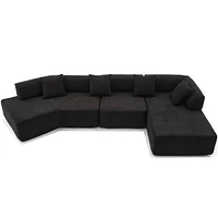 Streamdale Furniture Modern Minimalist Boucle L-Shape Sofa, Foam-Filled, Assembly-Free