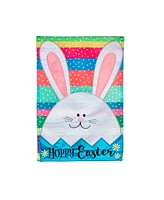 Evergreen Easter Egg Bunny Applique Garden Flag