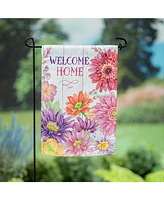 Evergreen Welcome Home Spring Suede Garden Flag