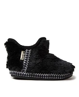 Dearfoams Girls Charlotte Fuzzy Bootie Slipper