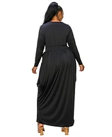 L I V D Plus Giuliana Tulip Hem Maxi Dress