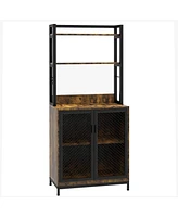 Streamdale Furniture Kitchen Essential: Baker's Rack, Microwave Stand, Coffee Bar with Adjustable Shelves