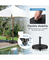 Skonyon 51LBS 20.5Inch Outdoor Umbrella Base with Wheels and Handles
