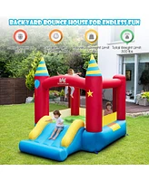 Costway Inflatable Bounce Castle Kids Jumping Bouncer Indoor Outdoor with 550W Blower